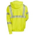 Men's High-Visibility Green Safety Hooded Sweatshirt